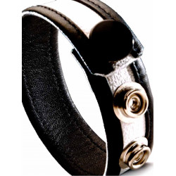 Generique Cockring Cuir Blanc